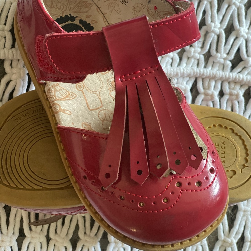 Livie & Luca patent leather t-straps